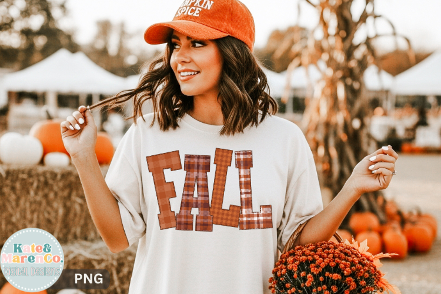 Fall PNG | Flannel Fall Letters PNG | Autumn Trending PNG product image 1