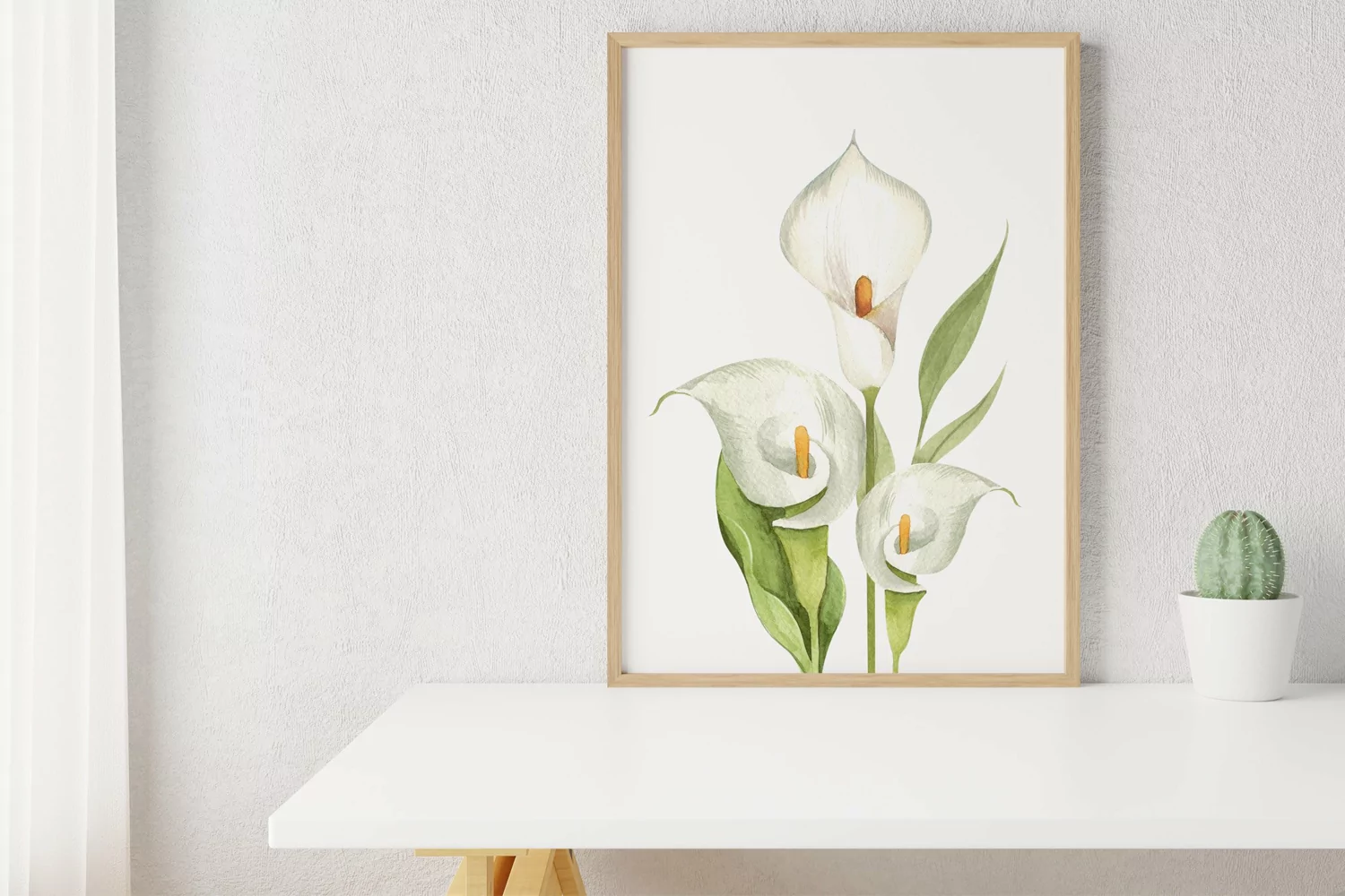Poster flower watercolor of calla product image 1