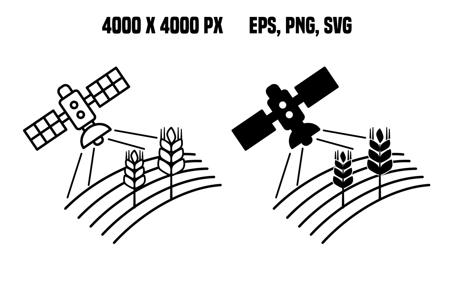 Satellite Field Monitoring Icons product image 1