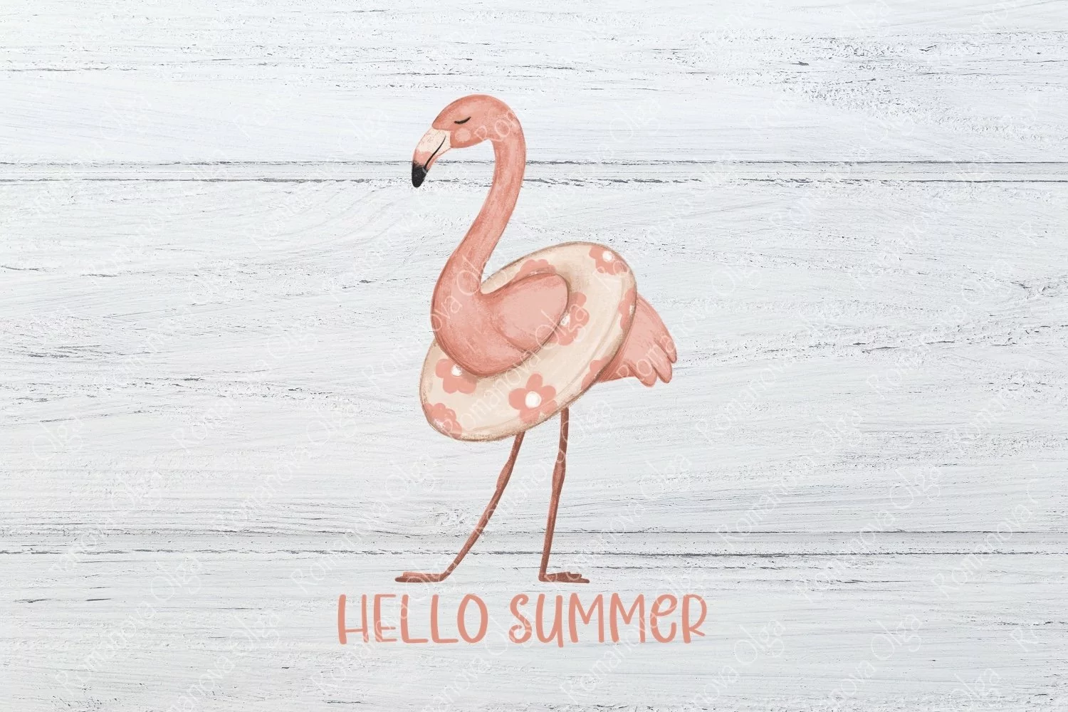 Flamingo. Summer sublimation design. Hello summer product image 1