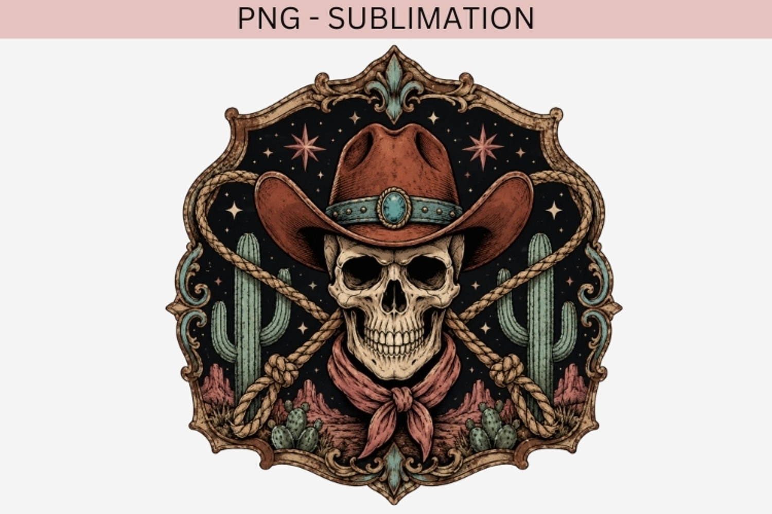 Western gothic halloween png design for T-shirts product image 1