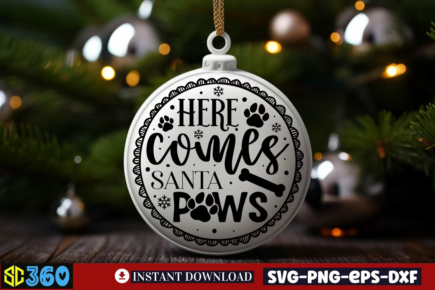 Here comes santa paws SVG, Christmas SVG product image 1