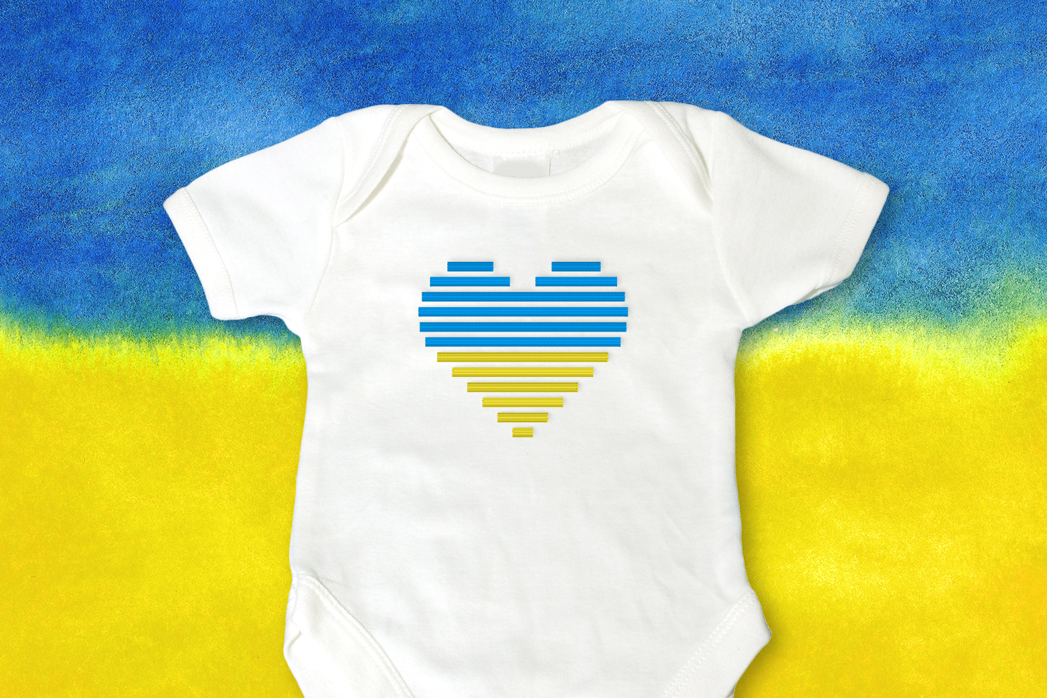 4 Color Striped Heart Mini Embroidery