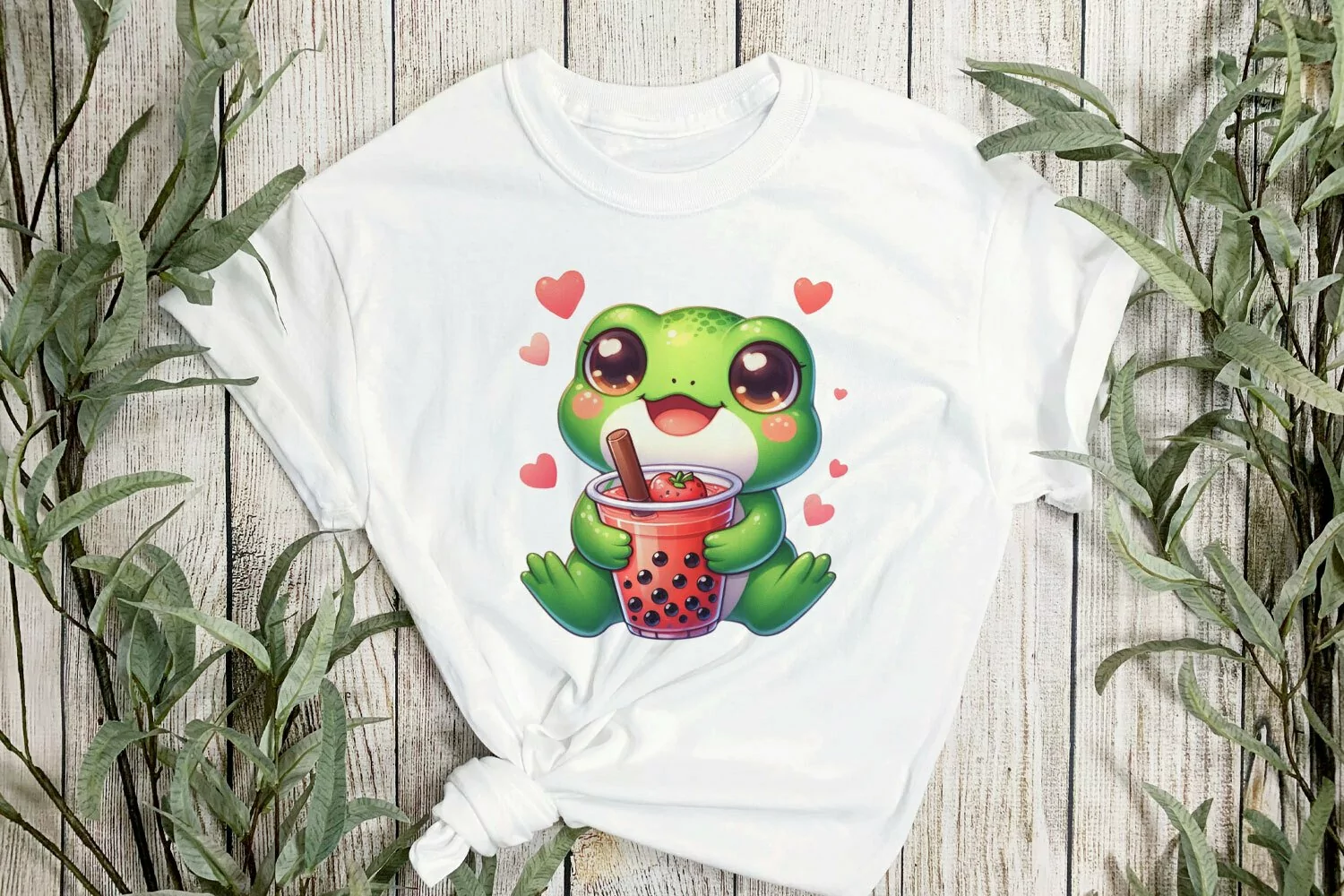 Cute Animal Boba Tea Valentine Sublimation product image 1