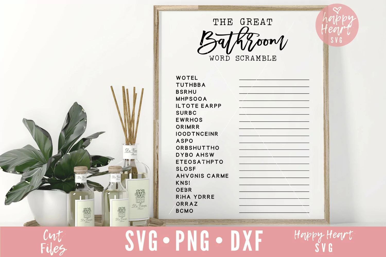 Bathroom Word Scramble SVG / Bathroom SVG product image 1