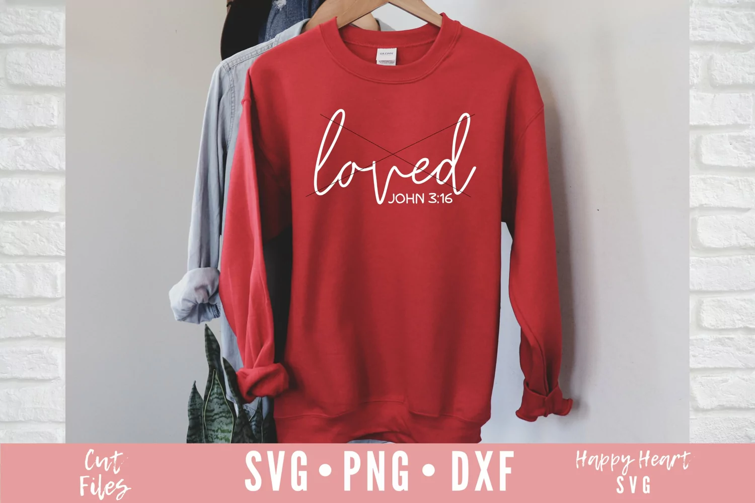 Loved SVG / John 3 16 SVG / Valentines SVG / Christian SVG product image 1