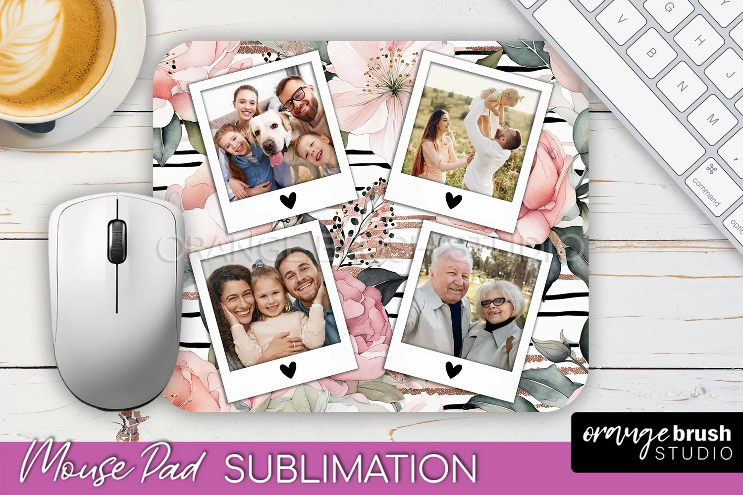 Photo Mouse Pad Sublimation, Floral Mouse Pad Picture Frame product image 1