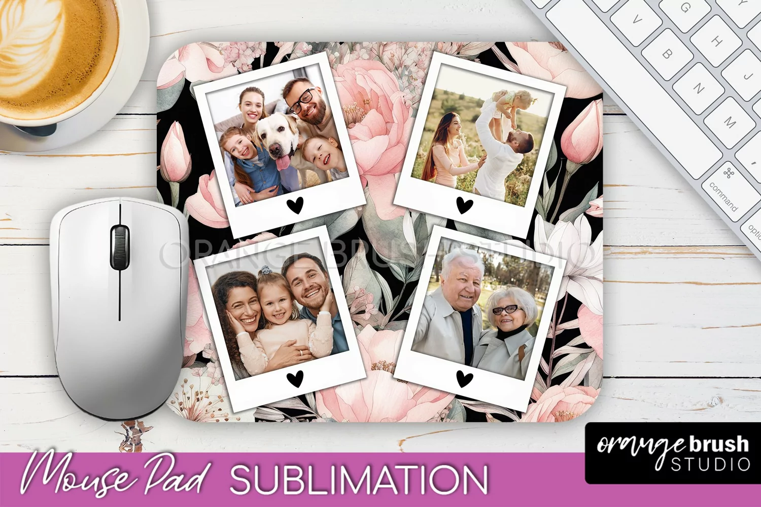 Photo Mouse Pad Sublimation, Floral Mouse Pad Picture Frame product image 1