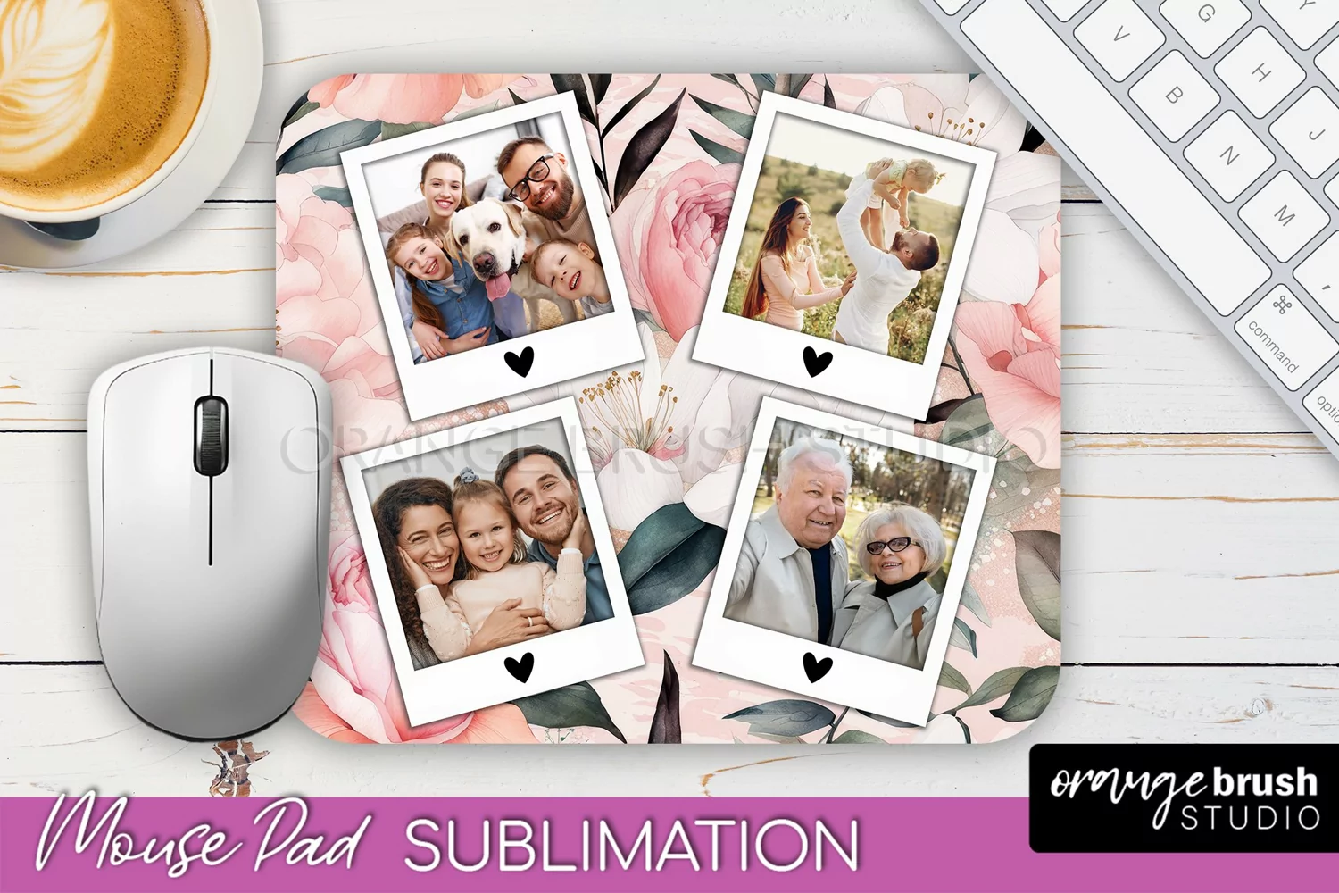 Photo Mouse Pad Sublimation, Floral Mouse Pad Picture Frame product image 1