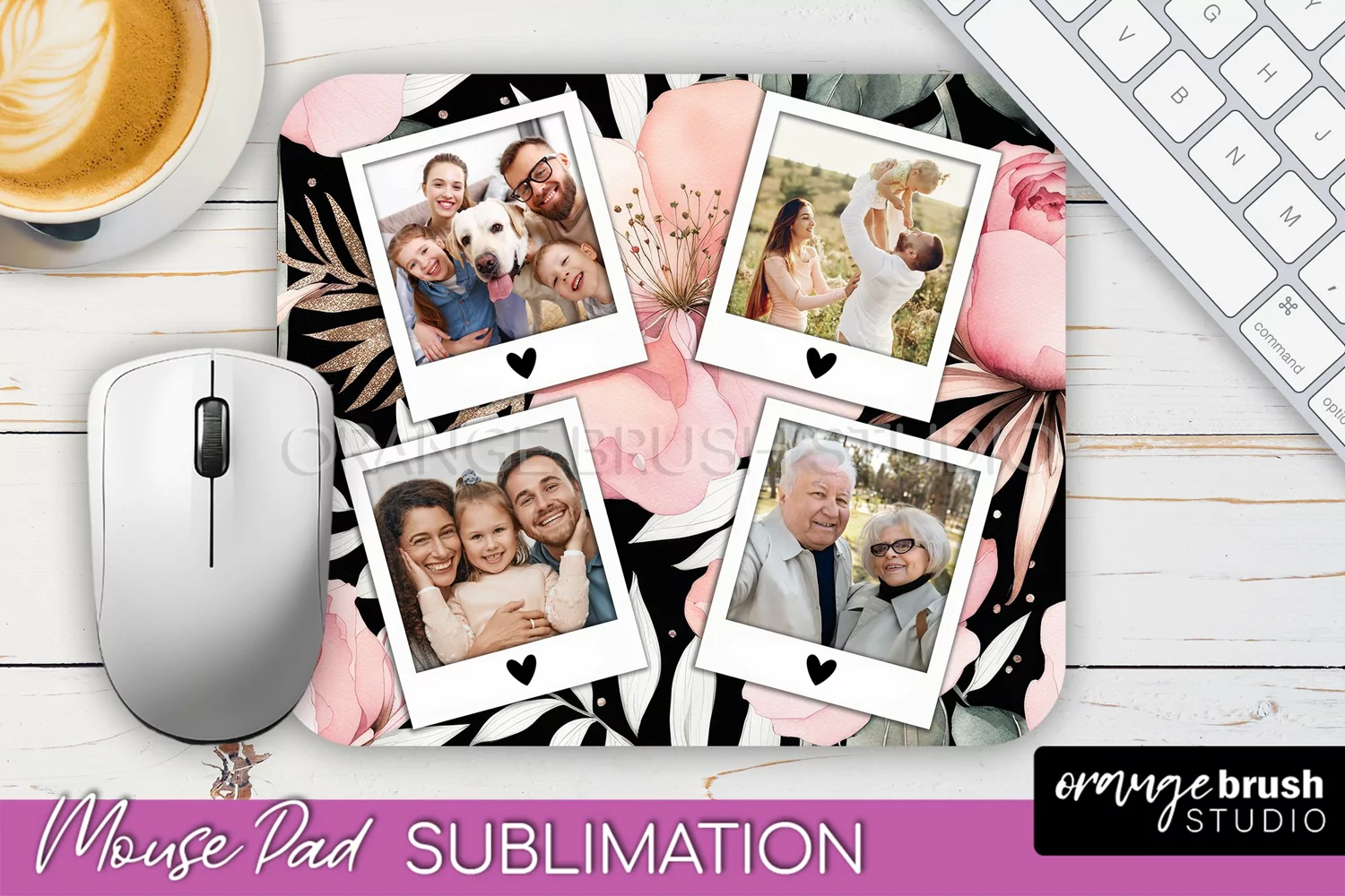 Photo Mouse Pad Sublimation, Floral Mouse Pad Picture Frame product image 1
