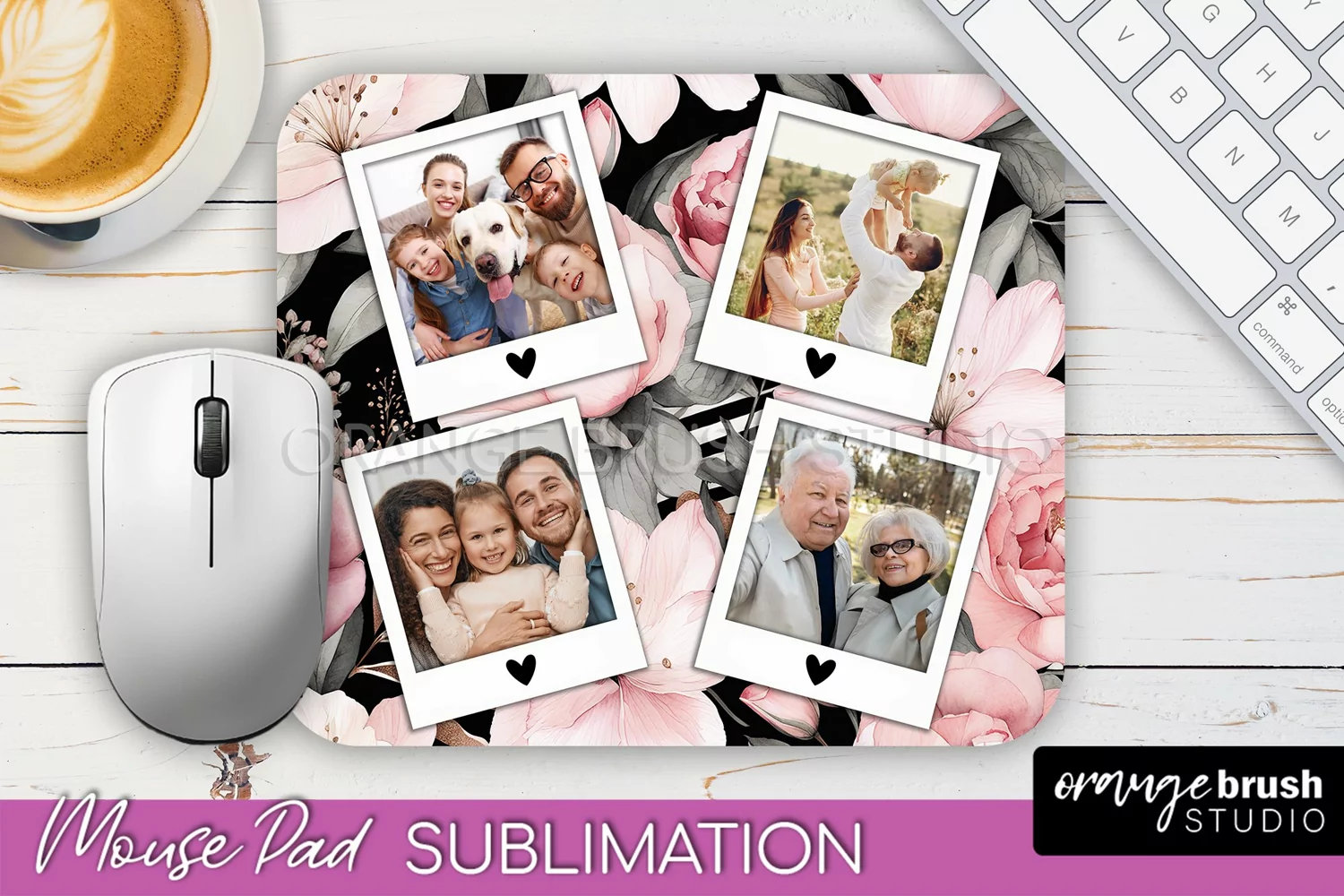 Photo Mouse Pad Sublimation, Floral Mouse Pad Picture Frame product image 1