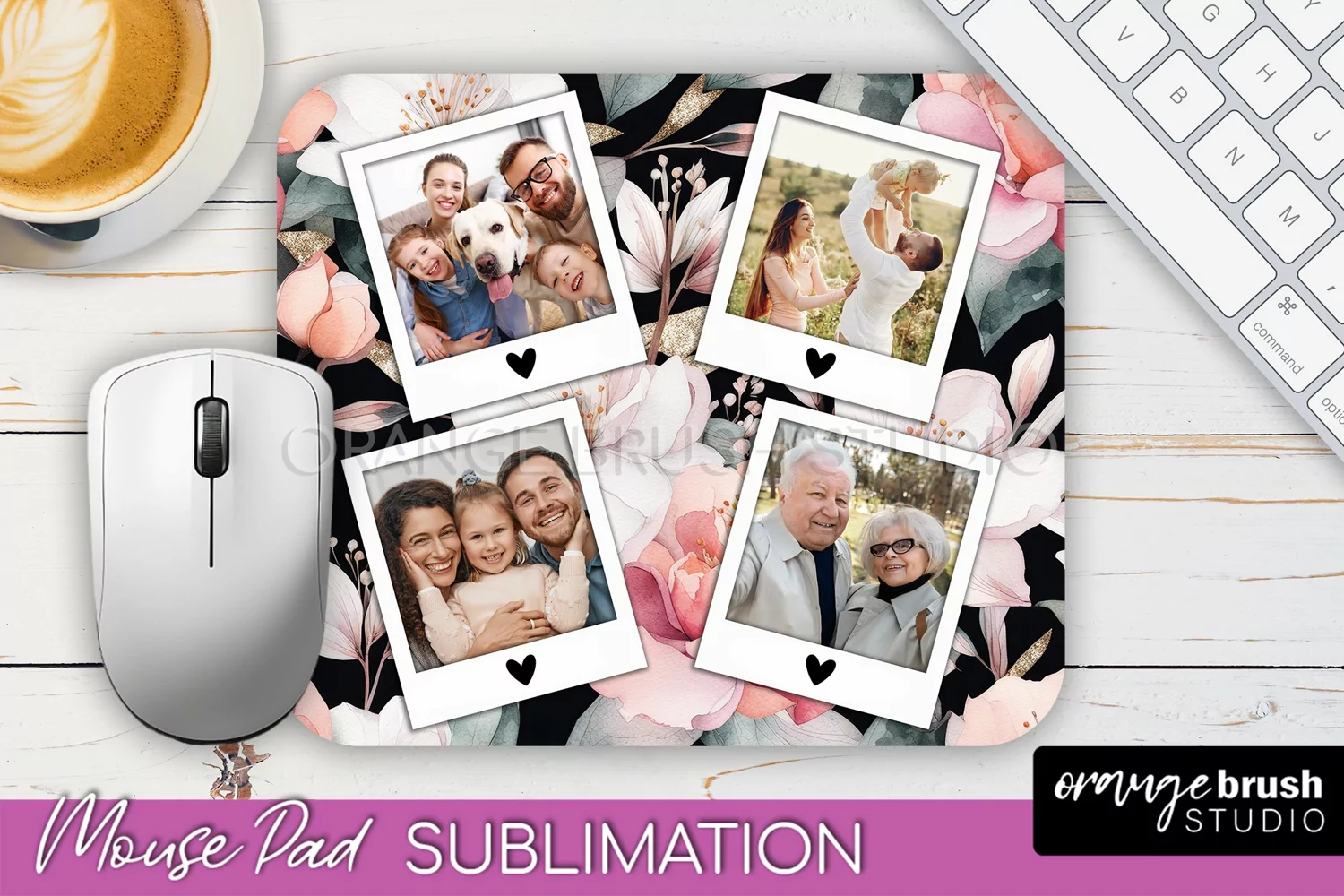 Photo Mouse Pad Sublimation, Floral Mouse Pad Picture Frame product image 1