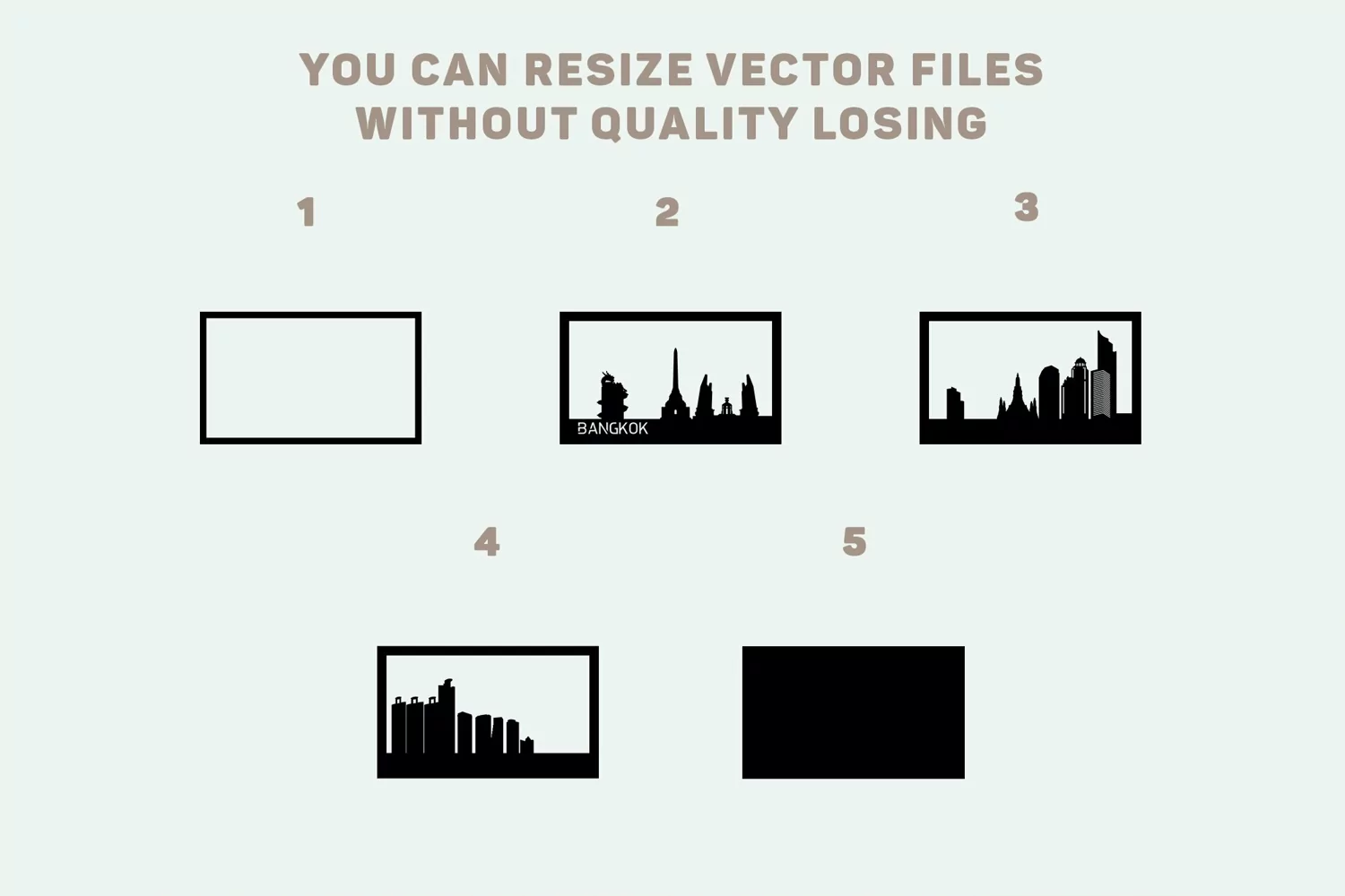 Bangkok Skyline Laser Cut, Multi-layer SVG product image 1