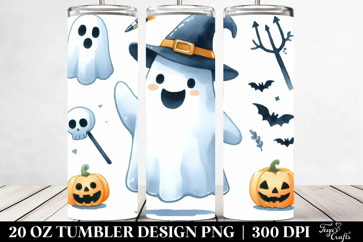 Simple Funny Halloween Ghost 20 Oz Tumbler product image 1