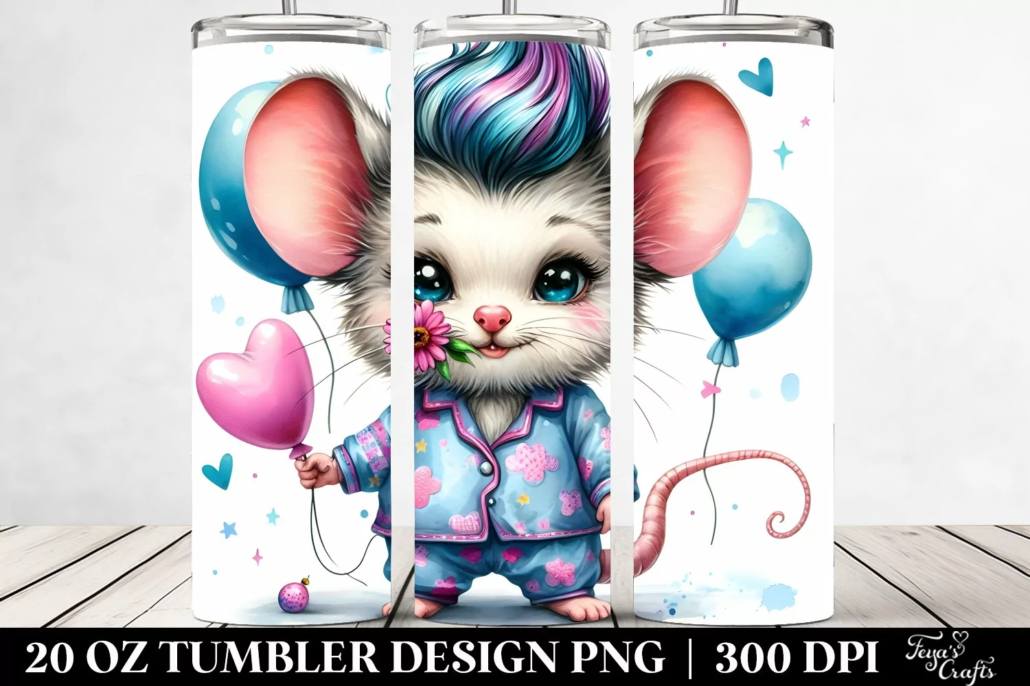 Proud Mouse in Pajamas 20 Oz Tumbler product image 1