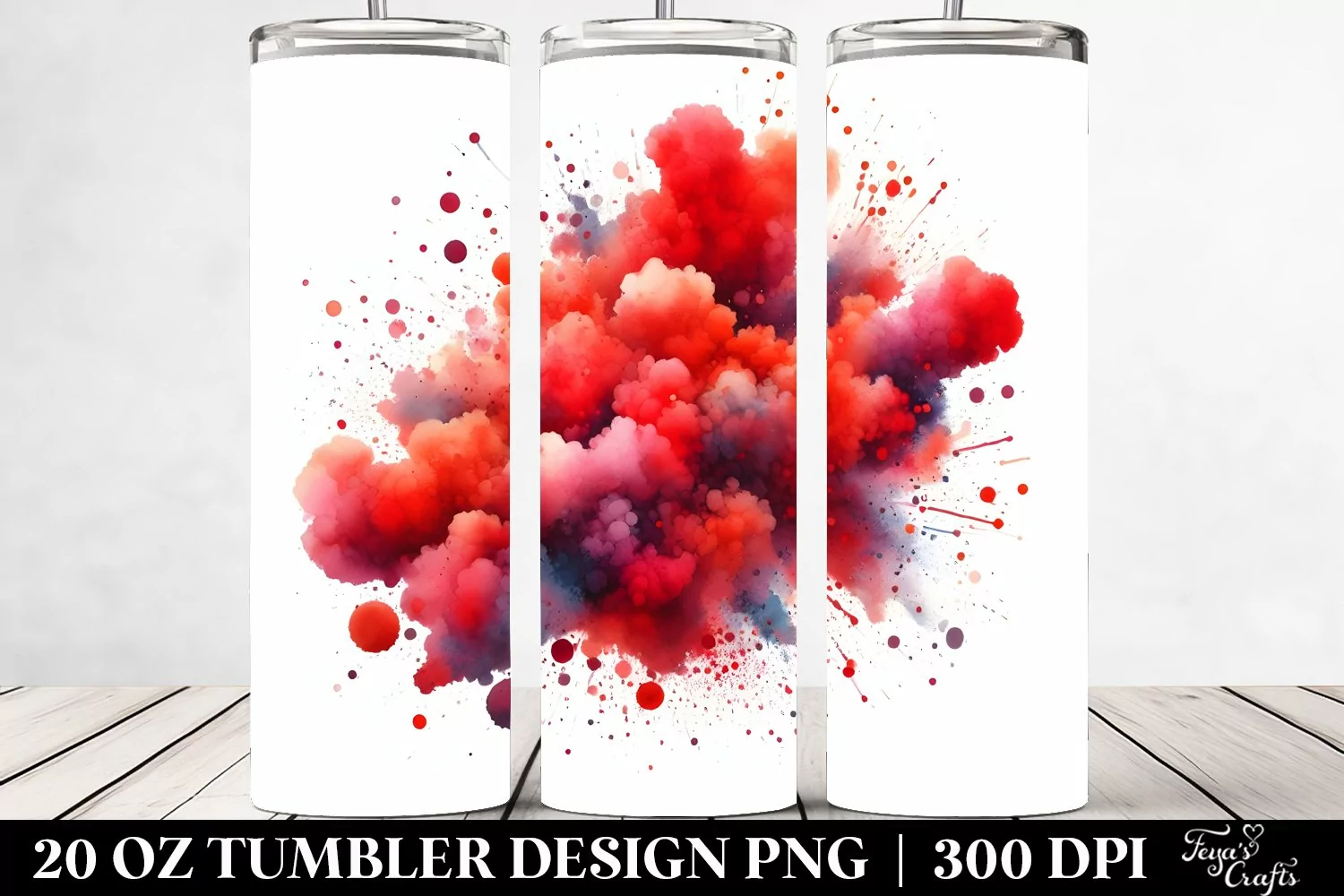 Colorful Watercolor Particles Splash | 20 Oz Tumbler product image 1