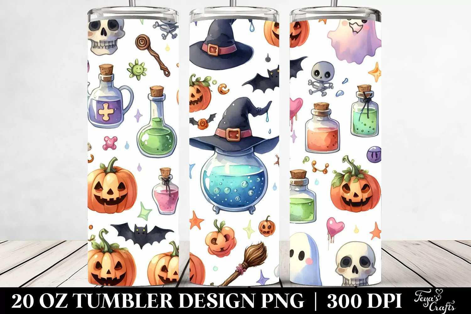 Simple Funny Halloween Clipart 20 Oz Tumbler product image 1