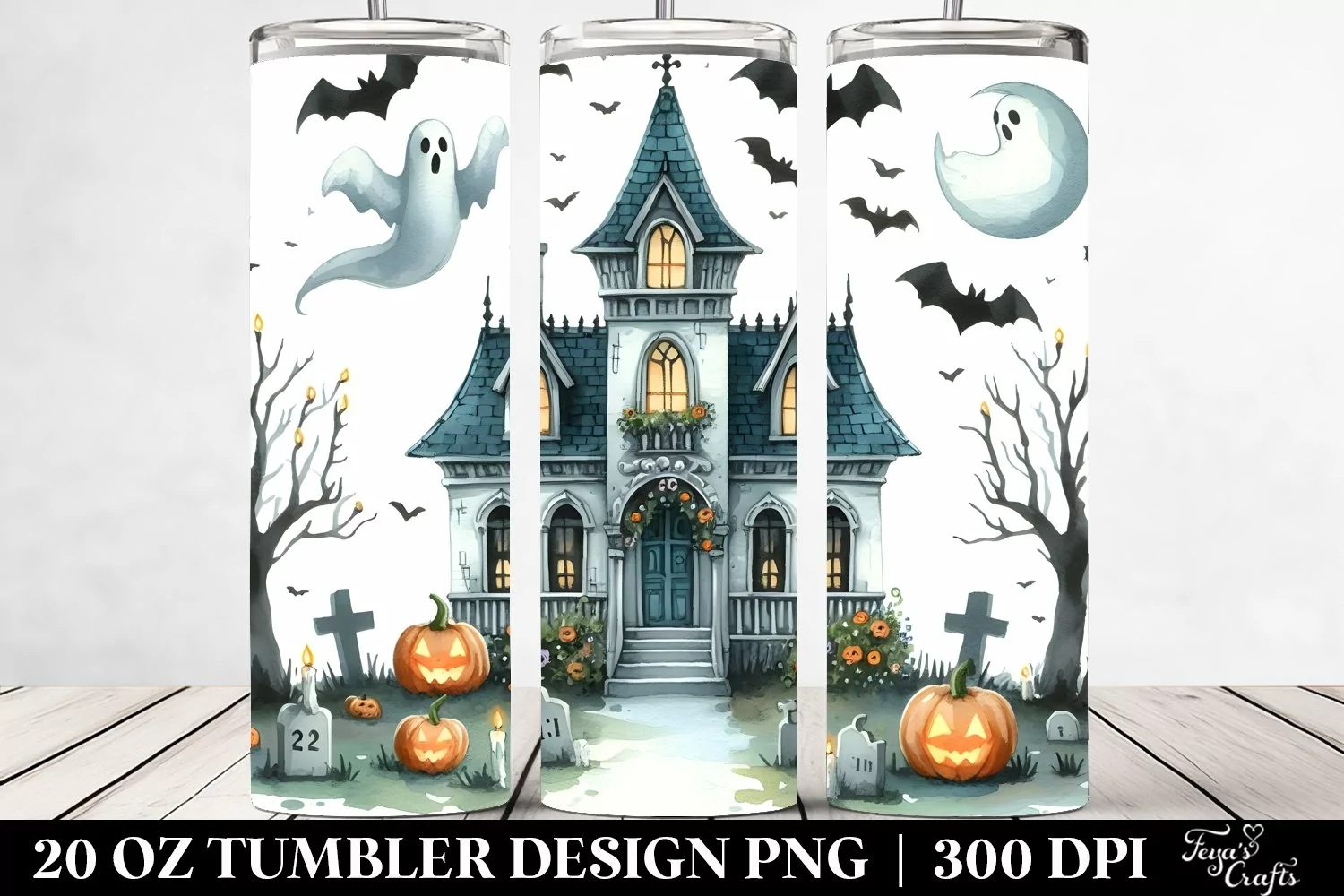 Spooky Haunted House Clipart 20 Oz Tumbler product image 1