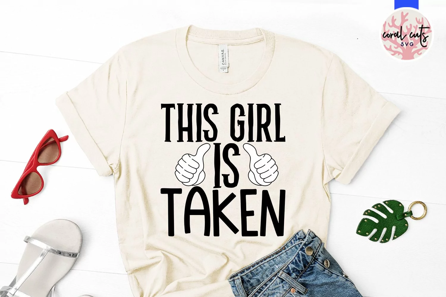 This girl is taken - Engagement SVG EPS DXF PNG product image 1