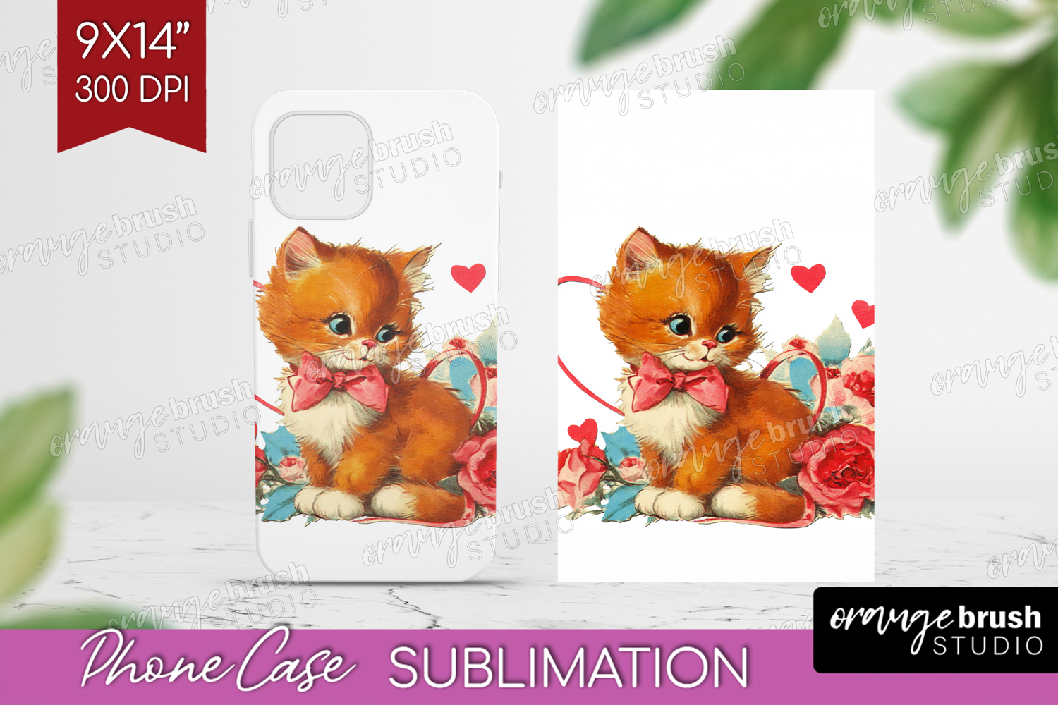 Vintage Valentines Day Phone Case PNG - Retro Animal Case product image 1