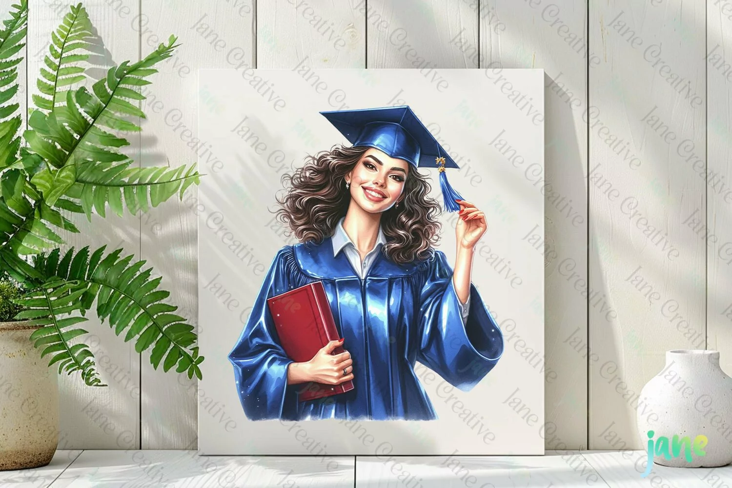 Watercolor Graduation Sublimation product image 1