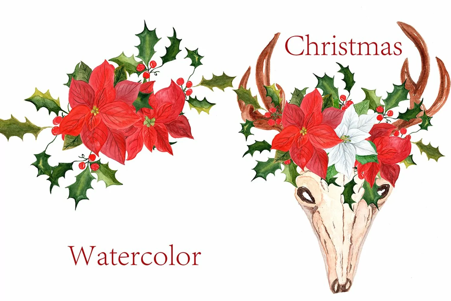 Watercolor Christmas clipart product image 1