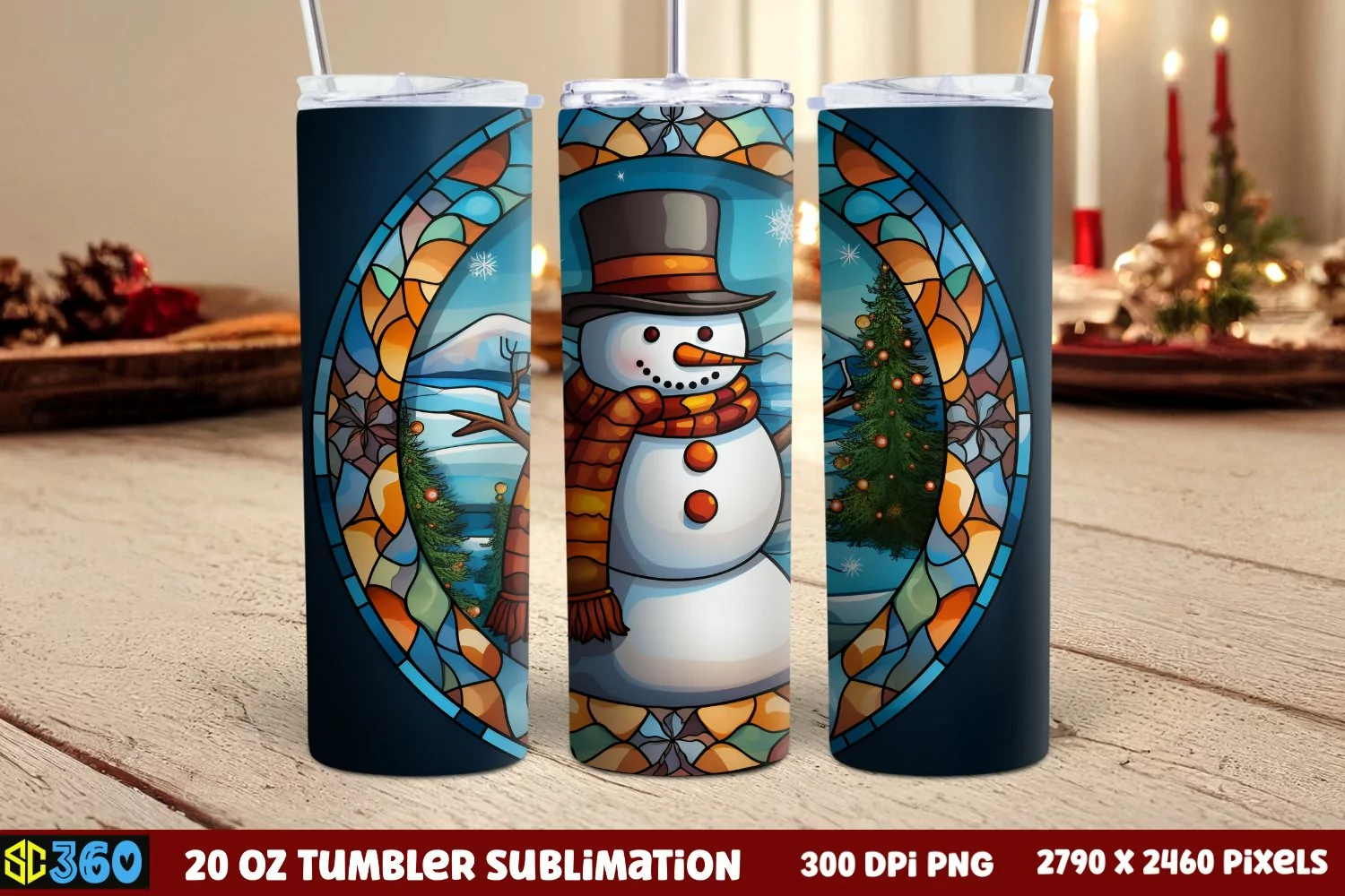 Christmas 20 OZ Tumbler Wrap PNG, Christmas Tumbler Wrap product image 1