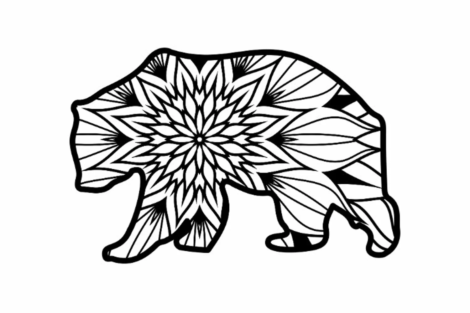 Bear Mandala SVG product image 1