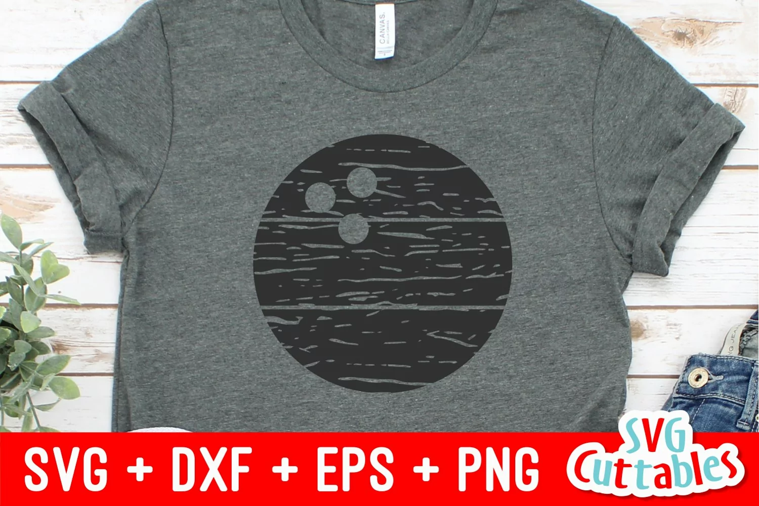 Bowling SVG | Distressed Bowling Ball | Shirt Design product image 1