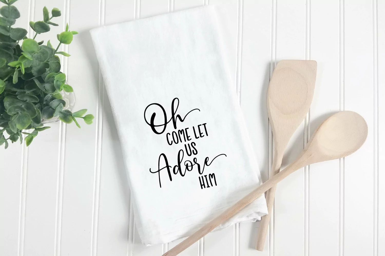 Oh Come Let Us Adore Him SVG File - Christmas SVG Cut File product image 1