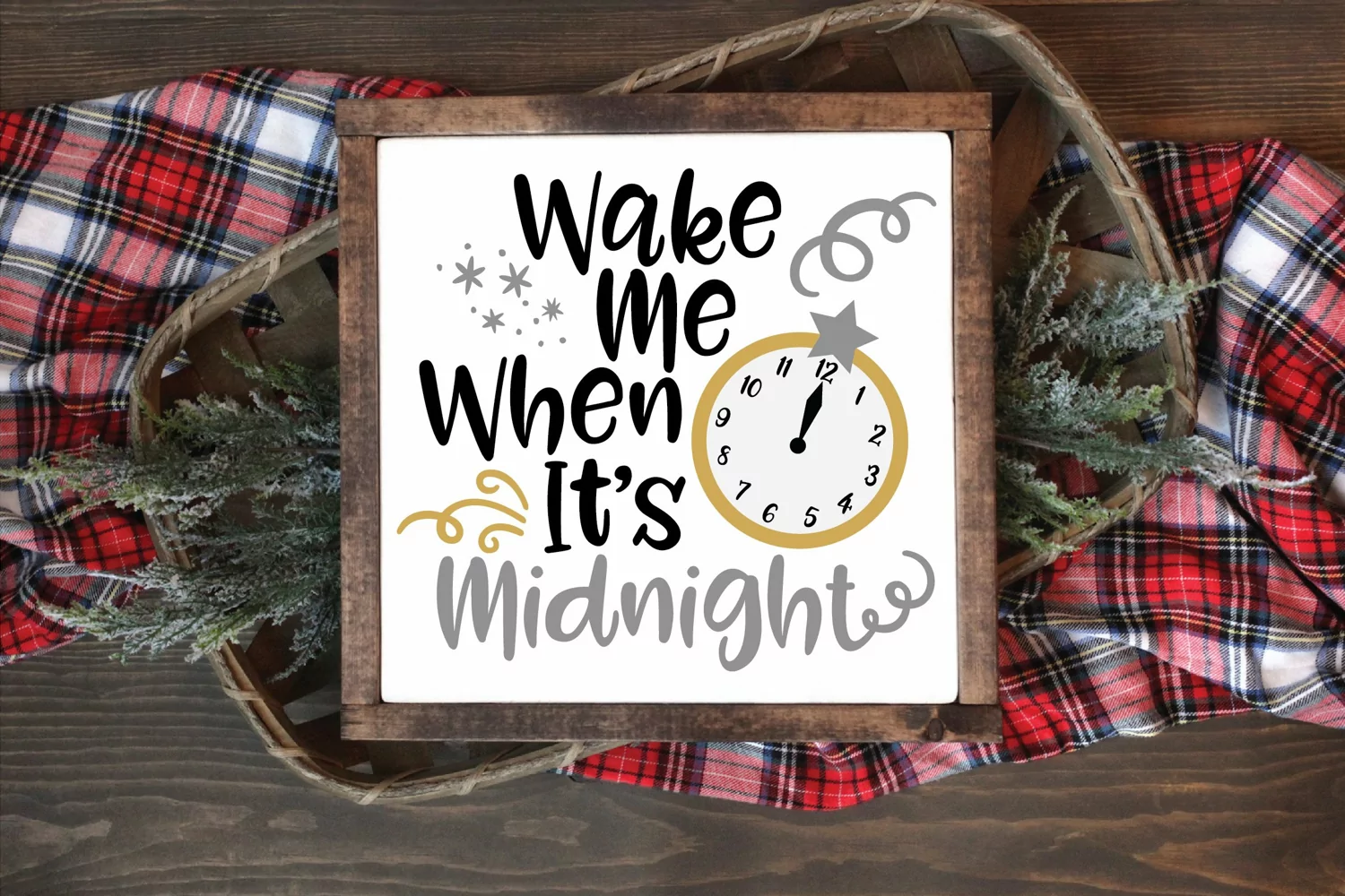 Wake Me When It's Midnight SVG Cut File - New Years SVG File product image 1