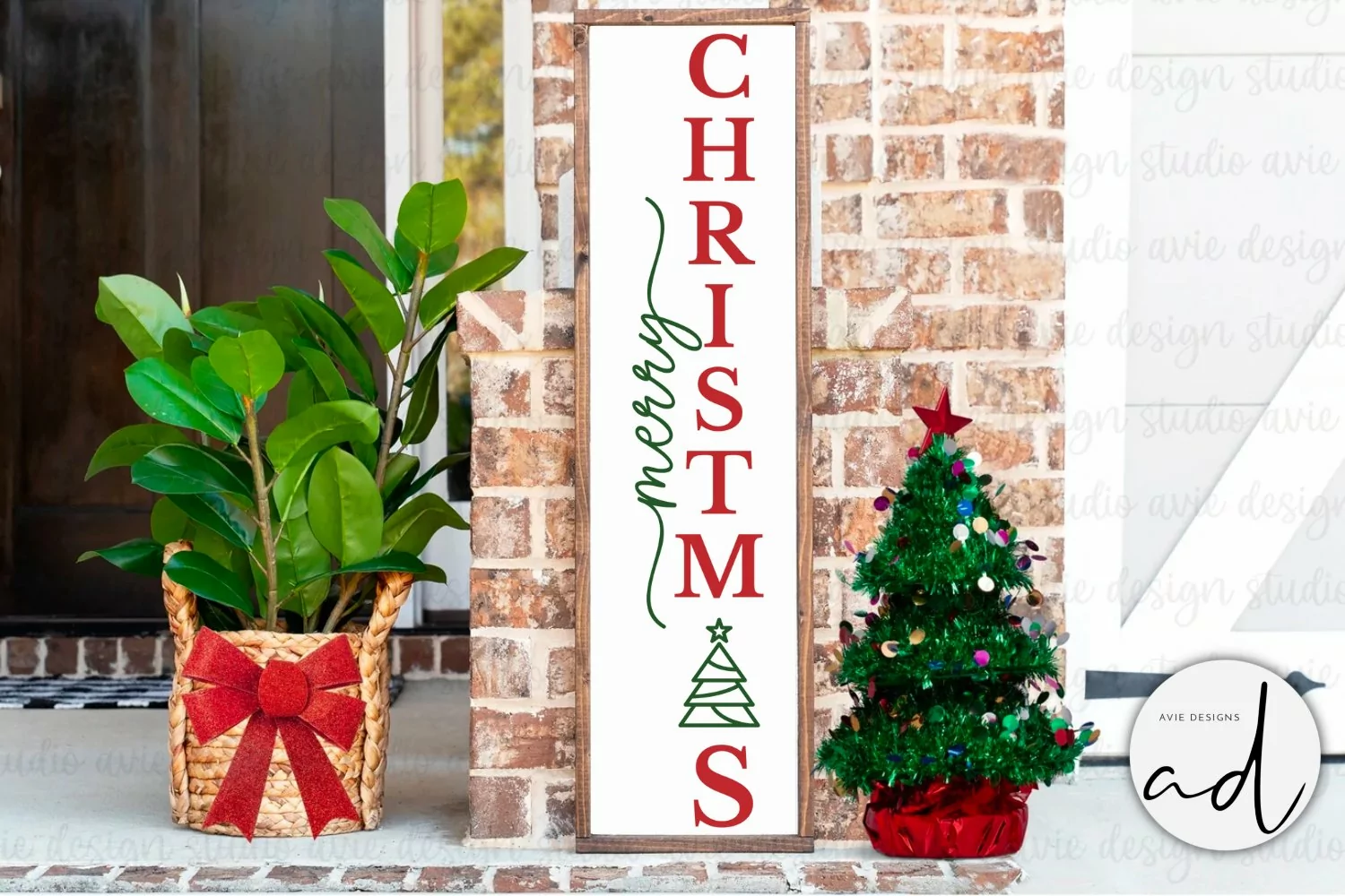 Christmas Porch Sign | Merry Christmas| Porch Sign svg product image 1