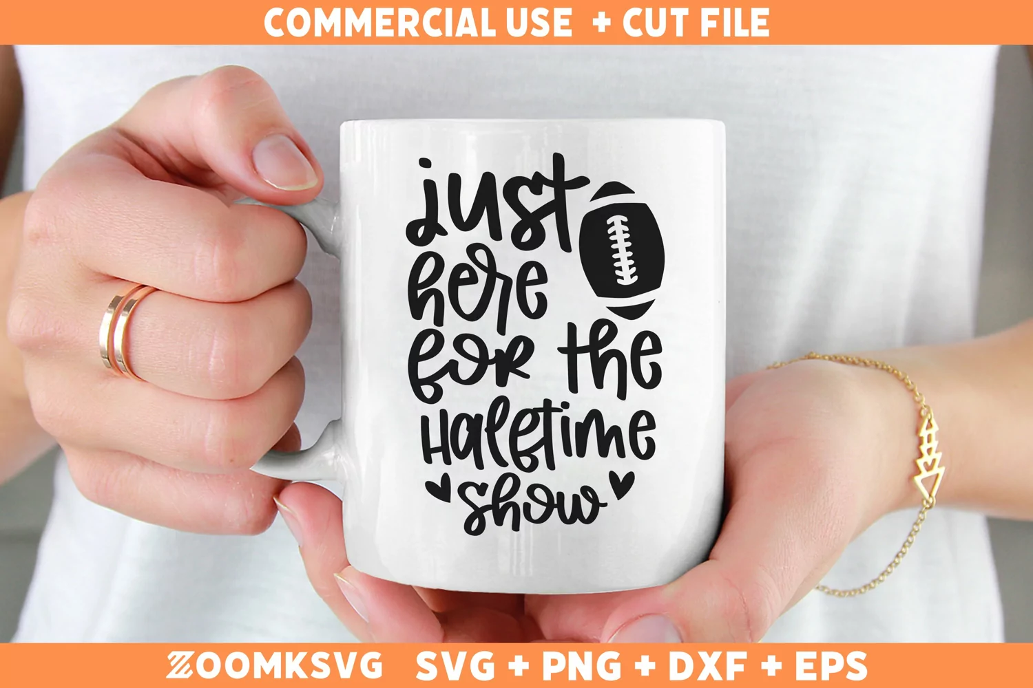 Just here for the halftime show SVG, football mom shirts SVG product image 1