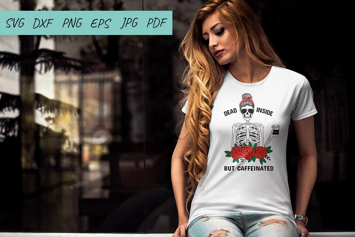 Coffee svg, Mom life svg, Dead Inside But Caffeinated product image 1