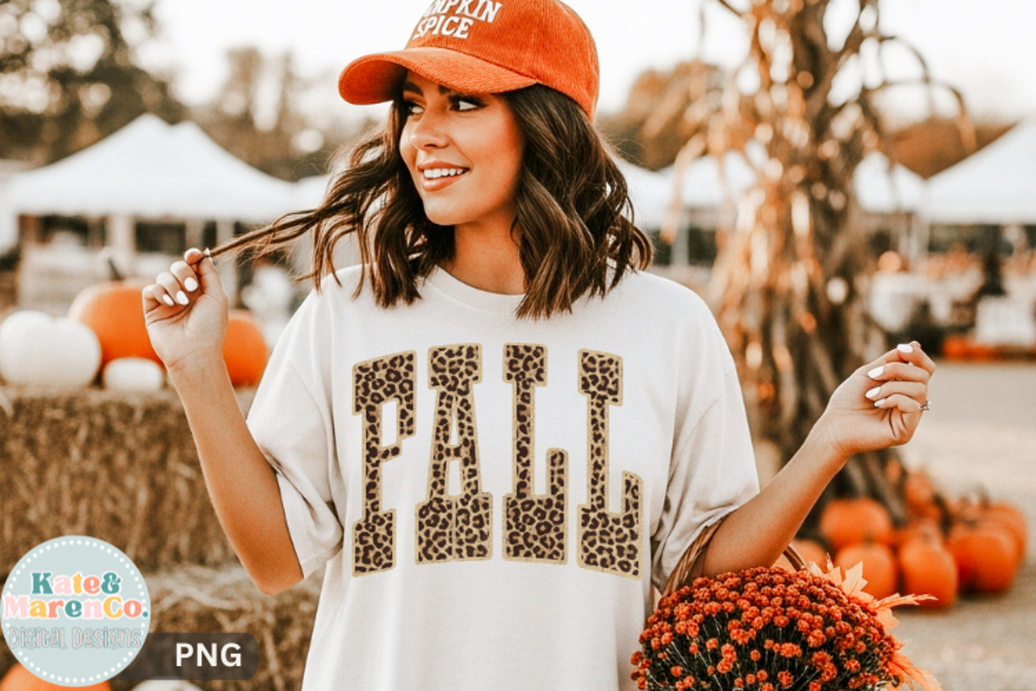 Fall PNG | Leopard Print Fall PNG | Preppy Autumn PNG product image 1