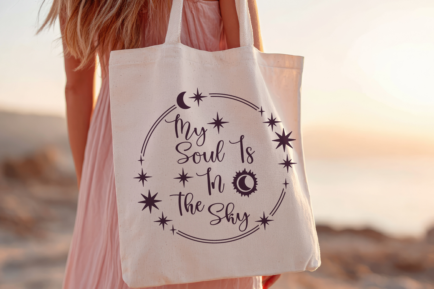 Celestial Quote SVG File. Moon And Stars Inspirational PNG product image 1