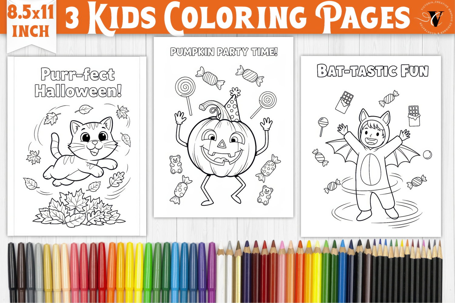 Halloween Kids Coloring Pages | Coloring book product image 1