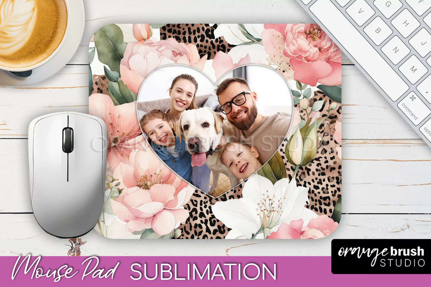 Photo Mouse Pad Sublimation, Floral Mouse Pad Picture Frame product image 1