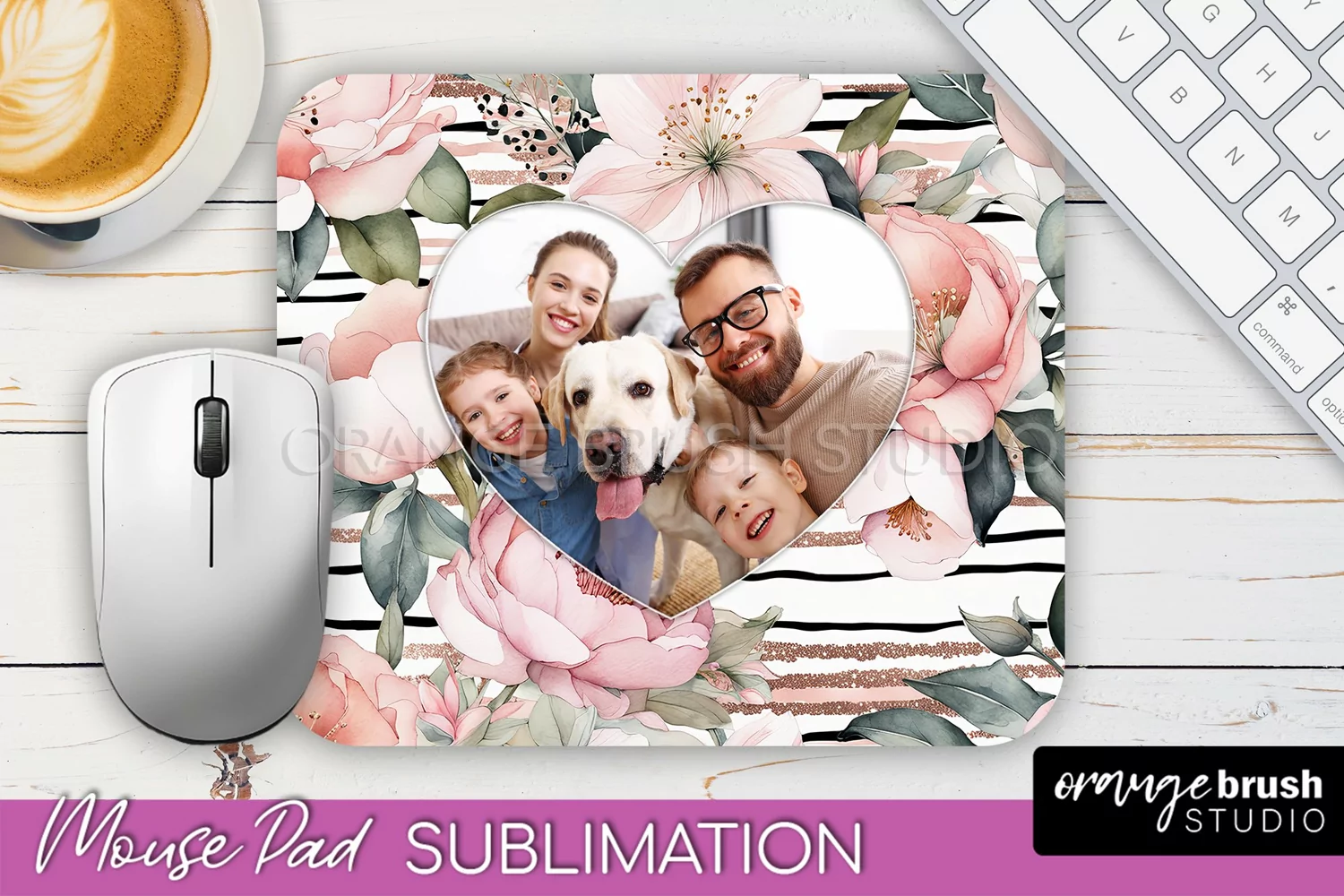 Photo Mouse Pad Sublimation, Floral Mouse Pad Picture Frame product image 1