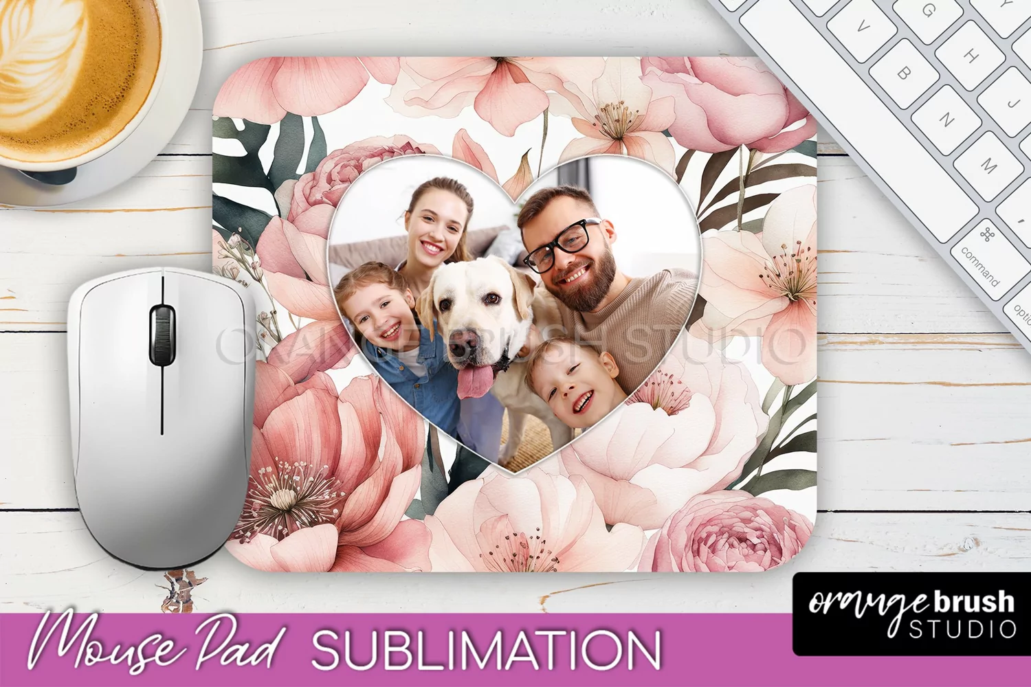 Photo Mouse Pad Sublimation, Floral Mouse Pad Picture Frame product image 1
