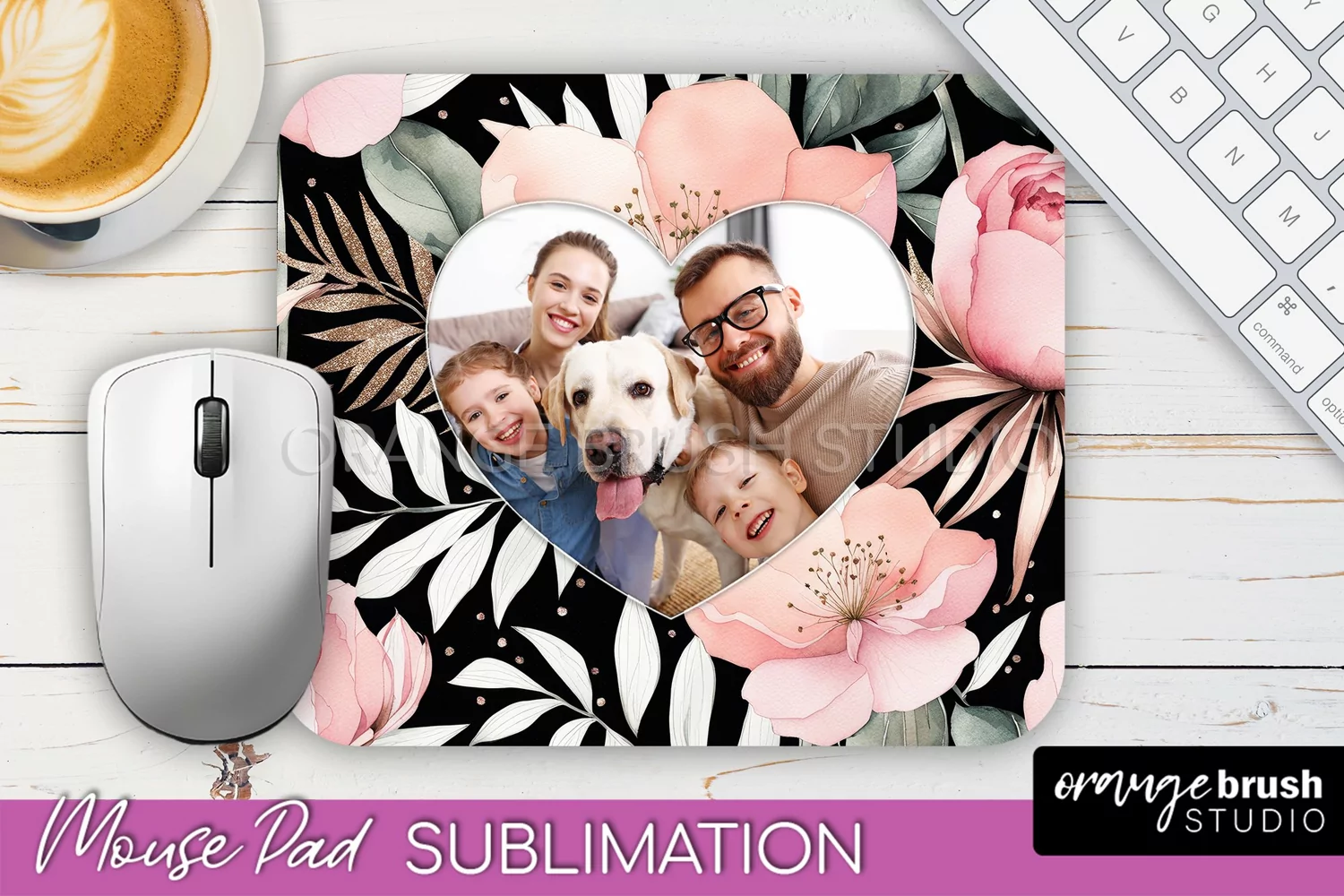 Photo Mouse Pad Sublimation, Floral Mouse Pad Picture Frame product image 1