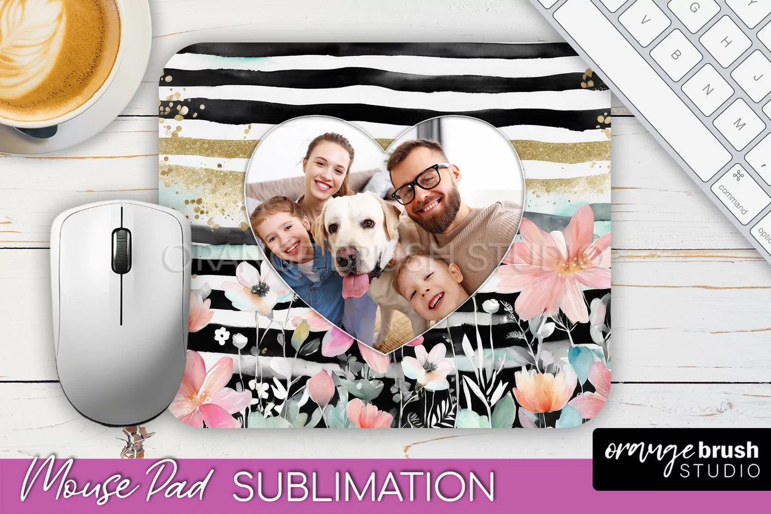 Photo Mouse Pad Sublimation, Floral Mouse Pad Picture Frame product image 1