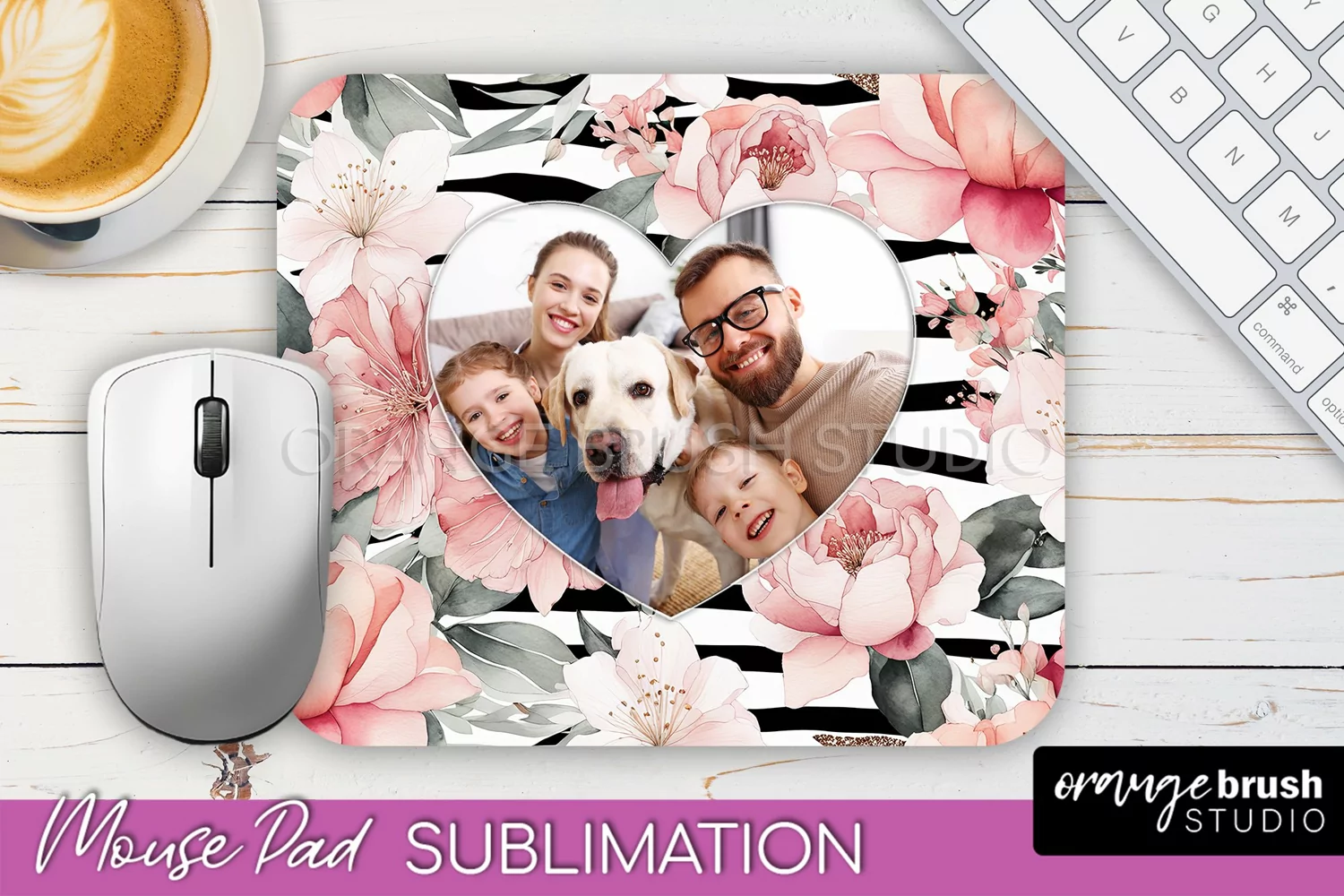 Photo Mouse Pad Sublimation, Floral Mouse Pad Picture Frame product image 1
