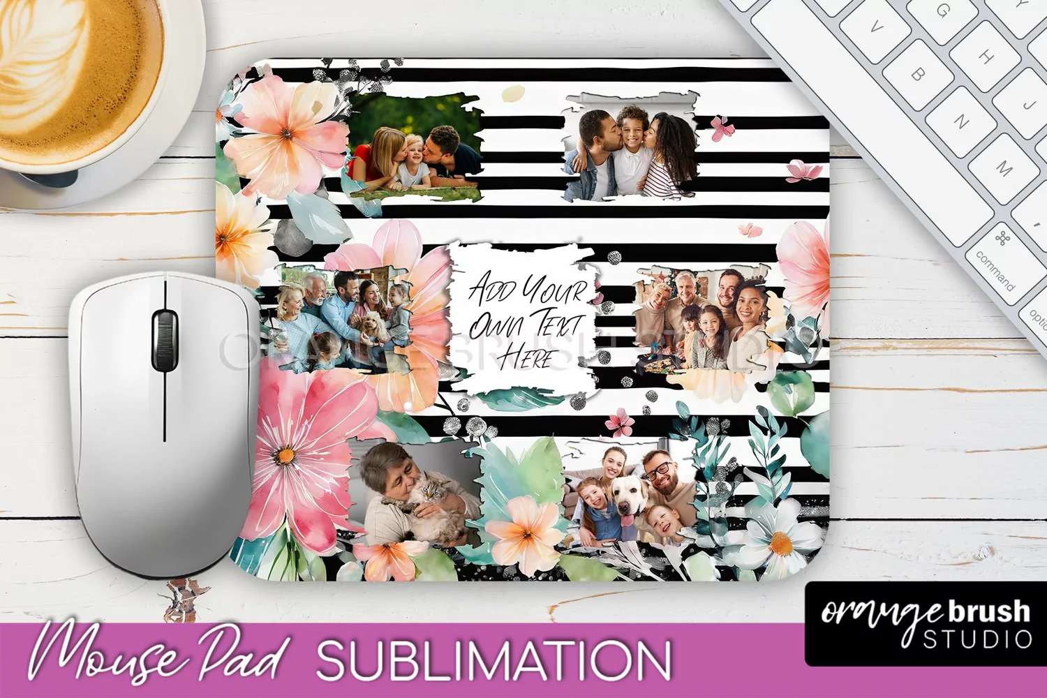 Photo Mouse Pad Sublimation, Floral Mouse Pad Picture Frame product image 1