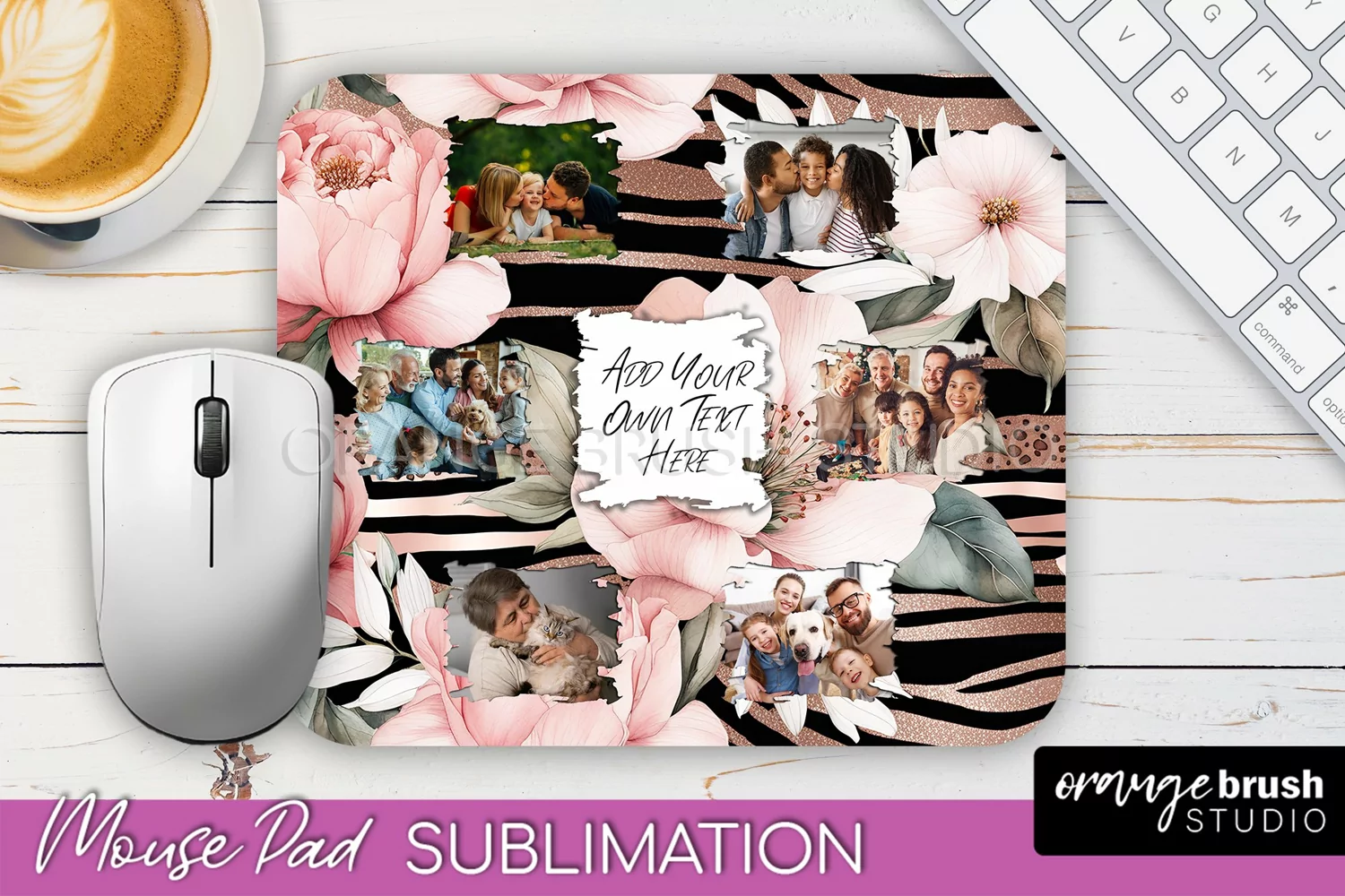Photo Mouse Pad Sublimation, Floral Mouse Pad Picture Frame product image 1
