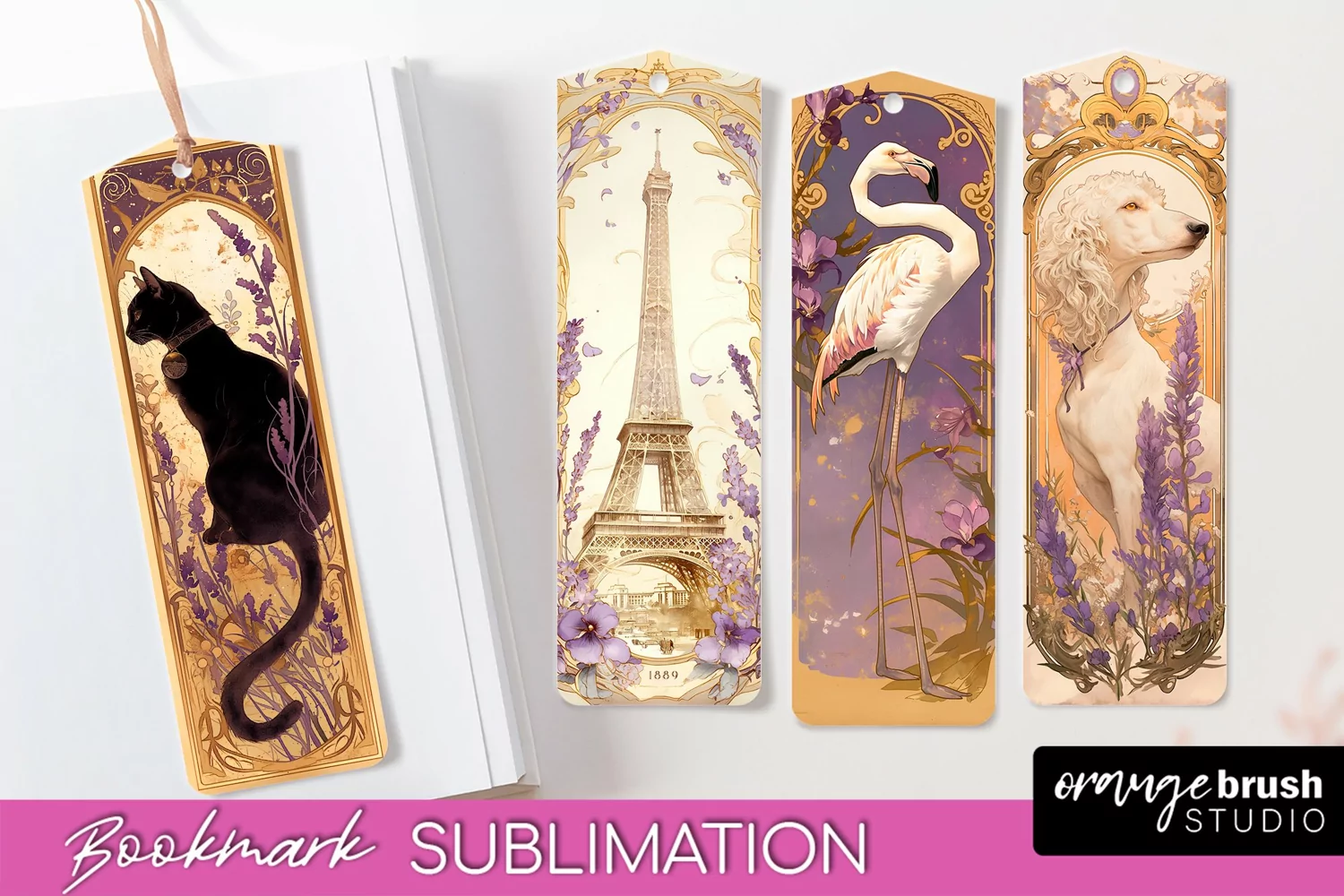 Vintage Scrapbook Bookmark Sublimation - Ephemera Bookmarks product image 1