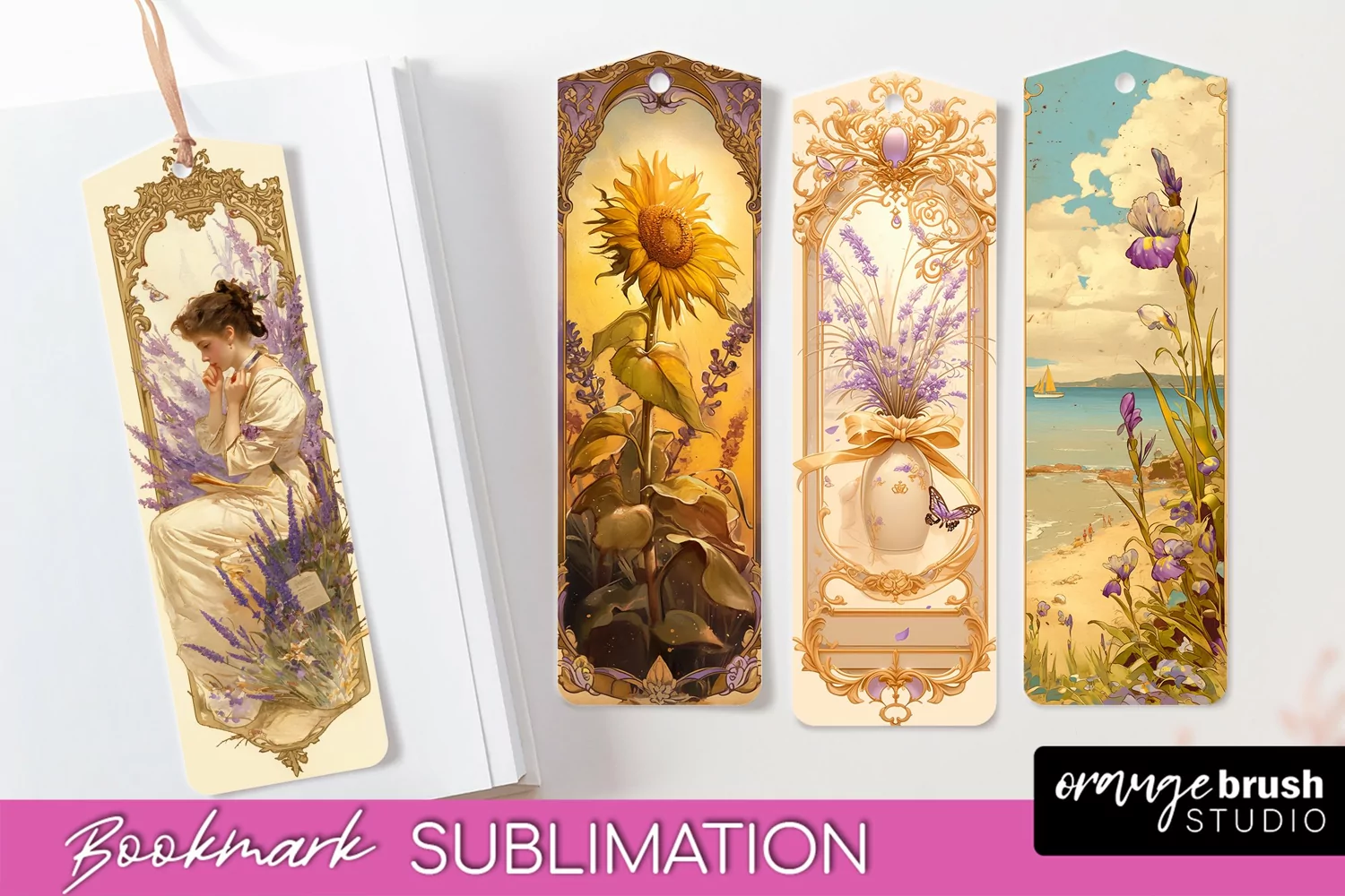 Vintage Scrapbook Bookmark Sublimation - Ephemera Bookmarks product image 1