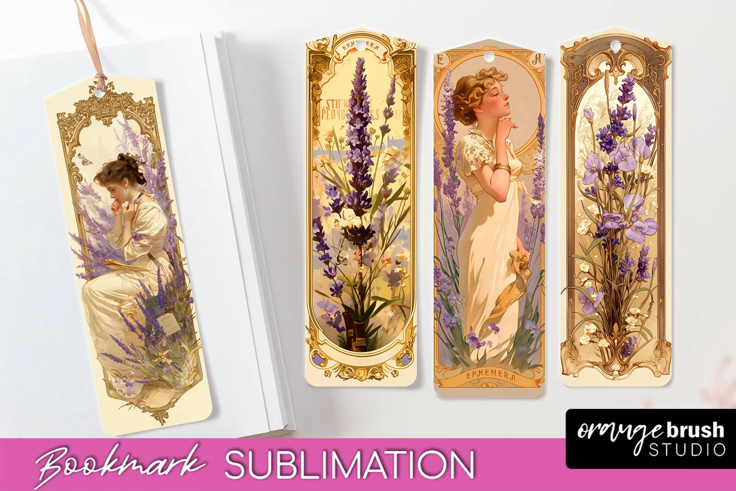 Vintage Scrapbook Bookmark Sublimation - Ephemera Bookmarks product image 1