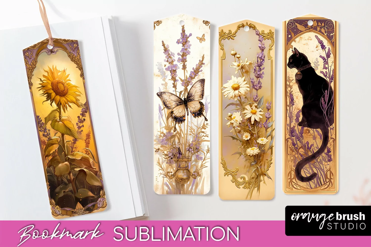 Vintage Scrapbook Bookmark Sublimation - Ephemera Bookmarks product image 1