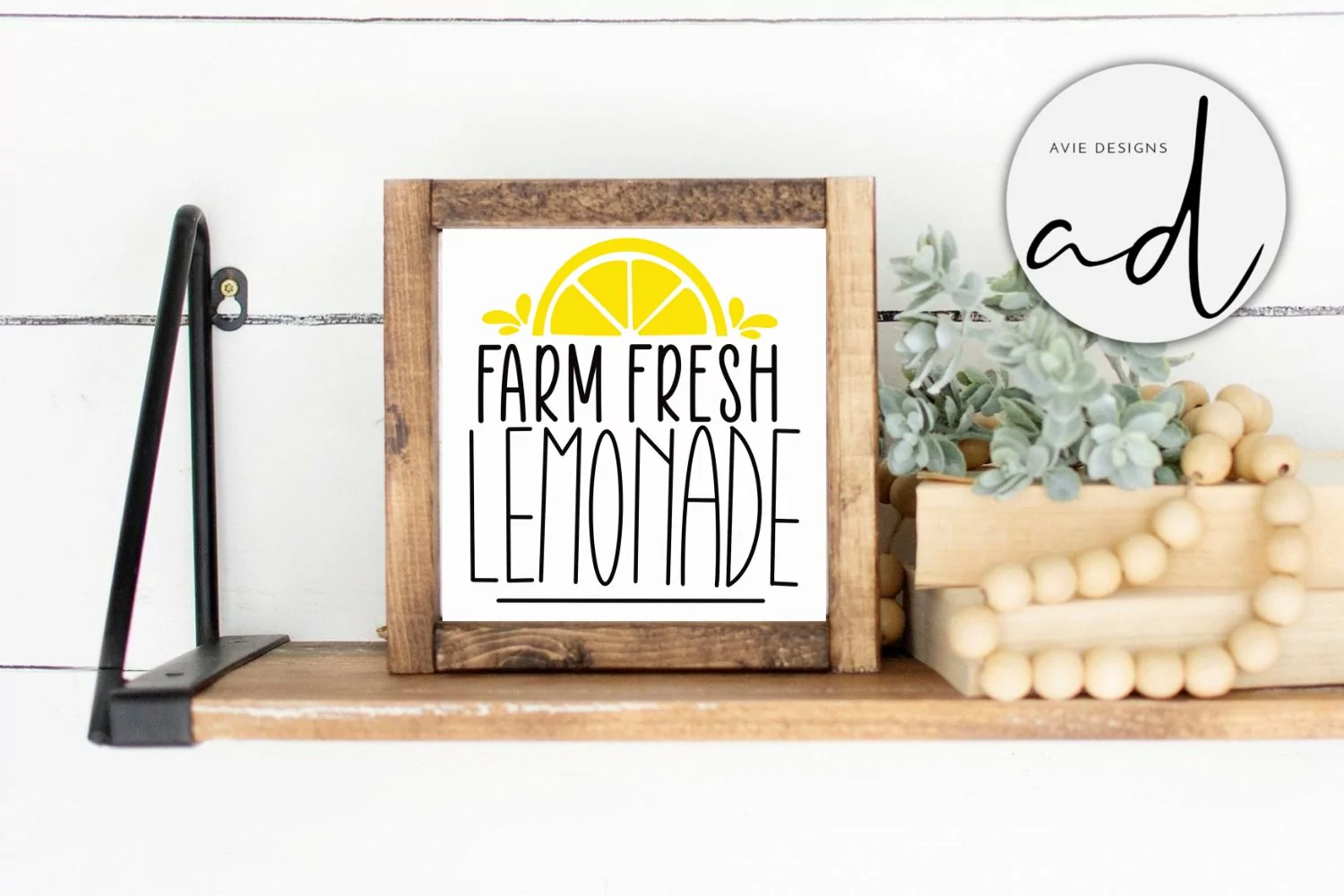 Farm Fresh Lemonade| Summer Farmhouse Sign | SVG DXF EPS PNG product image 1